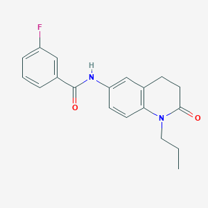molecular formula C19H19FN2O2 B6496445 3-fluoro-N-(2-oxo-1-propyl-1,2,3,4-tetrahydroquinolin-6-yl)benzamide CAS No. 941905-14-2