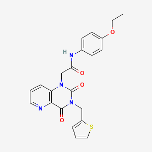 molecular formula C22H20N4O4S B6496455 2-{2,4-dioxo-3-[(thiophen-2-yl)methyl]-1H,2H,3H,4H-pyrido[3,2-d]pyrimidin-1-yl}-N-(4-ethoxyphenyl)acetamide CAS No. 955601-77-1