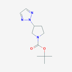 molecular formula C11H18N4O2 B6496469 tert-butyl 3-(2H-1,2,3-triazol-2-yl)pyrrolidine-1-carboxylate CAS No. 1186300-54-8