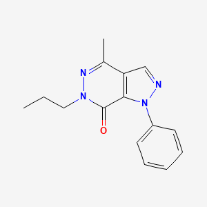 molecular formula C15H16N4O B6496486 4-methyl-1-phenyl-6-propyl-1H,6H,7H-pyrazolo[3,4-d]pyridazin-7-one CAS No. 955780-15-1