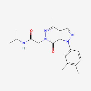 molecular formula C19H23N5O2 B6496527 2-[1-(3,4-dimethylphenyl)-4-methyl-7-oxo-1H,6H,7H-pyrazolo[3,4-d]pyridazin-6-yl]-N-(propan-2-yl)acetamide CAS No. 955816-35-0