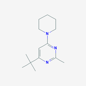 molecular formula C14H23N3 B6496556 4-tert-butyl-2-methyl-6-(piperidin-1-yl)pyrimidine CAS No. 2549007-88-5