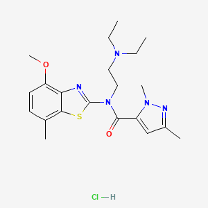 N-[2-(diethylamino)ethyl]-N-(4-methoxy-7-methyl-1,3-benzothiazol-2-yl)-1,3-dimethyl-1H-pyrazole-5-carboxamide hydrochloride