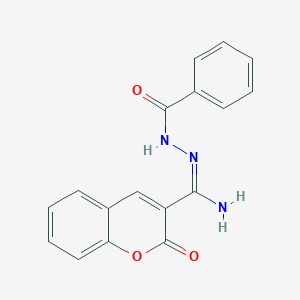 molecular formula C17H13N3O3 B6496625 N'-(2-oxo-2H-chromene-3-carboximidoyl)benzohydrazide CAS No. 180403-52-5