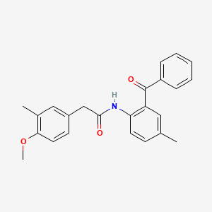 molecular formula C24H23NO3 B6496633 N-(2-benzoyl-4-methylphenyl)-2-(4-methoxy-3-methylphenyl)acetamide CAS No. 955858-15-8