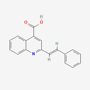 molecular formula C18H13NO2 B6496657 2-[(E)-2-phenylethenyl]quinoline-4-carboxylic acid CAS No. 118967-32-1