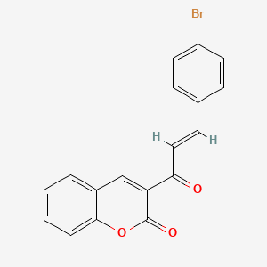 molecular formula C18H11BrO3 B6496670 3-[(2E)-3-(4-bromophenyl)prop-2-enoyl]-2H-chromen-2-one CAS No. 140399-51-5