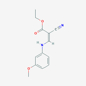 molecular formula C13H14N2O3 B6496672 ethyl (2Z)-2-cyano-3-[(3-methoxyphenyl)amino]prop-2-enoate CAS No. 2458-25-5
