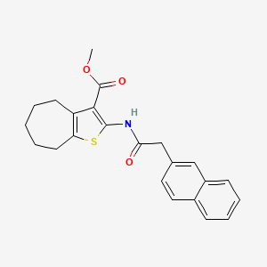 methyl 2-[2-(naphthalen-2-yl)acetamido]-4H,5H,6H,7H,8H-cyclohepta[b]thiophene-3-carboxylate