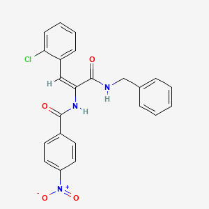 molecular formula C23H18ClN3O4 B6496687 (2E)-N-benzyl-3-(2-chlorophenyl)-2-[(4-nitrophenyl)formamido]prop-2-enamide CAS No. 297146-17-9