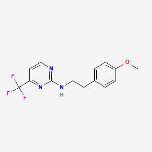 molecular formula C14H14F3N3O B6496817 N-[2-(4-methoxyphenyl)ethyl]-4-(trifluoromethyl)pyrimidin-2-amine CAS No. 1457281-53-6