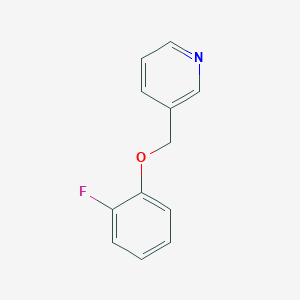 molecular formula C12H10FNO B6496830 3-[(2-fluorophenoxy)methyl]pyridine CAS No. 1456935-11-7
