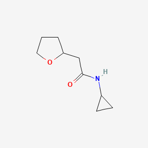 N-cyclopropyl-2-(oxolan-2-yl)acetamide