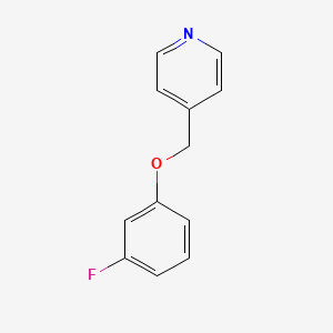 molecular formula C12H10FNO B6496839 4-[(3-fluorophenoxy)methyl]pyridine CAS No. 1455340-92-7