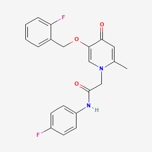 molecular formula C21H18F2N2O3 B6496852 N-(4-fluorophenyl)-2-{5-[(2-fluorophenyl)methoxy]-2-methyl-4-oxo-1,4-dihydropyridin-1-yl}acetamide CAS No. 941973-95-1