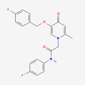 molecular formula C21H18F2N2O3 B6496854 N-(4-fluorophenyl)-2-{5-[(4-fluorophenyl)methoxy]-2-methyl-4-oxo-1,4-dihydropyridin-1-yl}acetamide CAS No. 946379-76-6