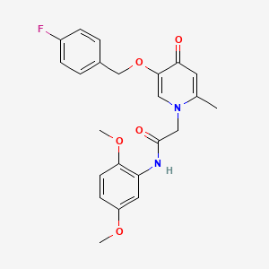 molecular formula C23H23FN2O5 B6496868 N-(2,5-dimethoxyphenyl)-2-{5-[(4-fluorophenyl)methoxy]-2-methyl-4-oxo-1,4-dihydropyridin-1-yl}acetamide CAS No. 946379-79-9