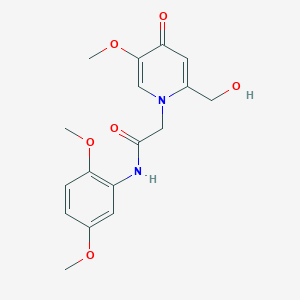 molecular formula C17H20N2O6 B6496875 N-(2,5-dimethoxyphenyl)-2-[2-(hydroxymethyl)-5-methoxy-4-oxo-1,4-dihydropyridin-1-yl]acetamide CAS No. 942010-08-4