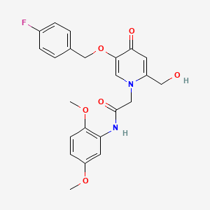N-(2,5-dimethoxyphenyl)-2-{5-[(4-fluorophenyl)methoxy]-2-(hydroxymethyl)-4-oxo-1,4-dihydropyridin-1-yl}acetamide
