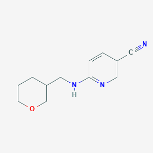 molecular formula C12H15N3O B6496914 6-{[(oxan-3-yl)methyl]amino}pyridine-3-carbonitrile CAS No. 1179793-40-8