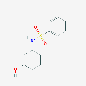 molecular formula C12H17NO3S B6496937 N-(3-hydroxycyclohexyl)benzenesulfonamide CAS No. 1378812-26-0