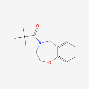 molecular formula C14H19NO2 B6496955 2,2-dimethyl-1-(2,3,4,5-tetrahydro-1,4-benzoxazepin-4-yl)propan-1-one CAS No. 1457272-96-6