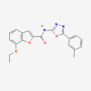 molecular formula C20H17N3O4 B6496966 7-ethoxy-N-[5-(3-methylphenyl)-1,3,4-oxadiazol-2-yl]-1-benzofuran-2-carboxamide CAS No. 952846-40-1