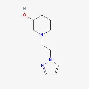 molecular formula C10H17N3O B6497077 1-[2-(1H-pyrazol-1-yl)ethyl]piperidin-3-ol CAS No. 1250052-48-2