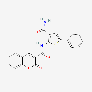 N-(3-carbamoyl-5-phenylthiophen-2-yl)-2-oxo-2H-chromene-3-carboxamide