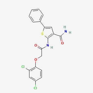 molecular formula C19H14Cl2N2O3S B6497081 2-[2-(2,4-dichlorophenoxy)acetamido]-5-phenylthiophene-3-carboxamide CAS No. 941993-94-8