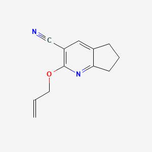 molecular formula C12H12N2O B6497121 2-(prop-2-en-1-yloxy)-5H,6H,7H-cyclopenta[b]pyridine-3-carbonitrile CAS No. 1248379-64-7