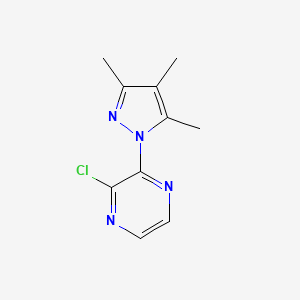 molecular formula C10H11ClN4 B6497154 2-chloro-3-(3,4,5-trimethyl-1H-pyrazol-1-yl)pyrazine CAS No. 1249279-34-2