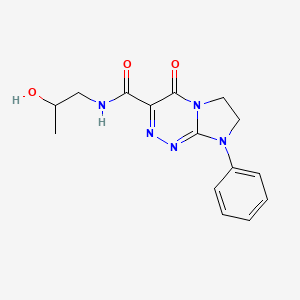 molecular formula C15H17N5O3 B6497169 N-(2-hydroxypropyl)-4-oxo-8-phenyl-4H,6H,7H,8H-imidazo[2,1-c][1,2,4]triazine-3-carboxamide CAS No. 946335-08-6