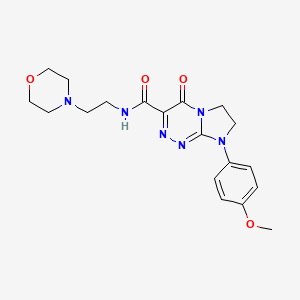 molecular formula C19H24N6O4 B6497198 8-(4-methoxyphenyl)-N-[2-(morpholin-4-yl)ethyl]-4-oxo-4H,6H,7H,8H-imidazo[2,1-c][1,2,4]triazine-3-carboxamide CAS No. 946279-77-2