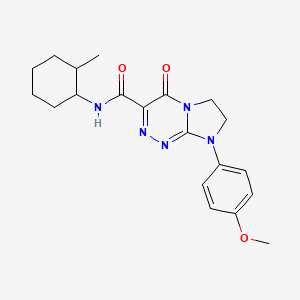 molecular formula C20H25N5O3 B6497207 8-(4-methoxyphenyl)-N-(2-methylcyclohexyl)-4-oxo-4H,6H,7H,8H-imidazo[2,1-c][1,2,4]triazine-3-carboxamide CAS No. 946230-25-7