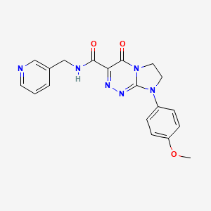 molecular formula C19H18N6O3 B6497214 8-(4-methoxyphenyl)-4-oxo-N-[(pyridin-3-yl)methyl]-4H,6H,7H,8H-imidazo[2,1-c][1,2,4]triazine-3-carboxamide CAS No. 946230-33-7