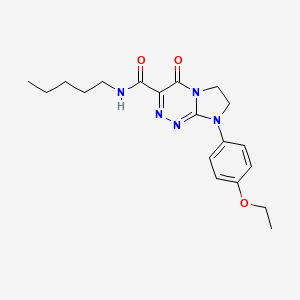 molecular formula C19H25N5O3 B6497226 8-(4-ethoxyphenyl)-4-oxo-N-pentyl-4H,6H,7H,8H-imidazo[2,1-c][1,2,4]triazine-3-carboxamide CAS No. 946280-55-3