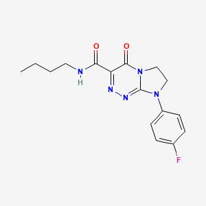 molecular formula C16H18FN5O2 B6497229 N-butyl-8-(4-fluorophenyl)-4-oxo-4H,6H,7H,8H-imidazo[2,1-c][1,2,4]triazine-3-carboxamide CAS No. 946280-61-1