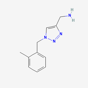 molecular formula C11H14N4 B6497321 1-{1-[(2-methylphenyl)methyl]-1H-1,2,3-triazol-4-yl}methanamine CAS No. 1248475-72-0