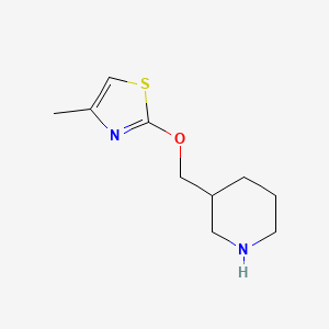 molecular formula C10H16N2OS B6497418 3-{[(4-methyl-1,3-thiazol-2-yl)oxy]methyl}piperidine CAS No. 1249985-44-1
