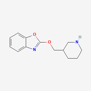 molecular formula C13H16N2O2 B6497432 2-[(piperidin-3-yl)methoxy]-1,3-benzoxazole CAS No. 1281303-65-8