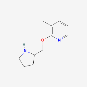 molecular formula C11H16N2O B6497441 3-methyl-2-[(pyrrolidin-2-yl)methoxy]pyridine CAS No. 1250551-73-5