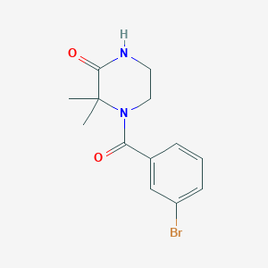 molecular formula C13H15BrN2O2 B6497444 4-(3-bromobenzoyl)-3,3-dimethylpiperazin-2-one CAS No. 952809-55-1