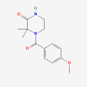 4-(4-methoxybenzoyl)-3,3-dimethylpiperazin-2-one