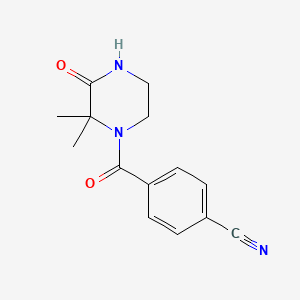 4-(2,2-dimethyl-3-oxopiperazine-1-carbonyl)benzonitrile