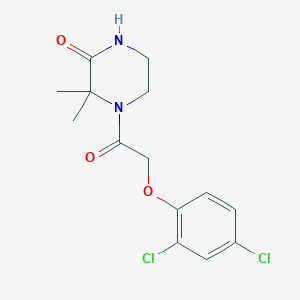 molecular formula C14H16Cl2N2O3 B6497456 4-[2-(2,4-dichlorophenoxy)acetyl]-3,3-dimethylpiperazin-2-one CAS No. 946281-91-0
