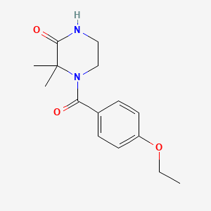 molecular formula C15H20N2O3 B6497460 4-(4-ethoxybenzoyl)-3,3-dimethylpiperazin-2-one CAS No. 952857-44-2