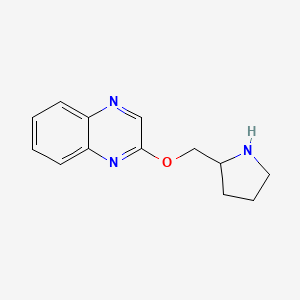 molecular formula C13H15N3O B6497471 2-[(pyrrolidin-2-yl)methoxy]quinoxaline CAS No. 1283488-00-5