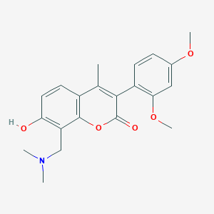 molecular formula C21H23NO5 B6497483 3-(2,4-dimethoxyphenyl)-8-[(dimethylamino)methyl]-7-hydroxy-4-methyl-2H-chromen-2-one CAS No. 864818-70-2