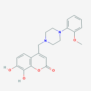 molecular formula C21H22N2O5 B6497497 7,8-dihydroxy-4-{[4-(2-methoxyphenyl)piperazin-1-yl]methyl}-2H-chromen-2-one CAS No. 902305-77-5